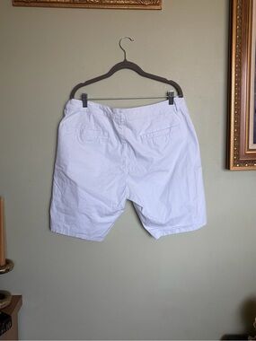 ASOS Off White Cotton Flat Front Men's Shorts Size 36 Hamptons White Party